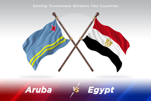 Aruba Versus Egypt Two Flags Design