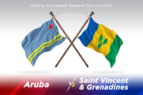 Aruba Versus Saint Vincent Two Flags