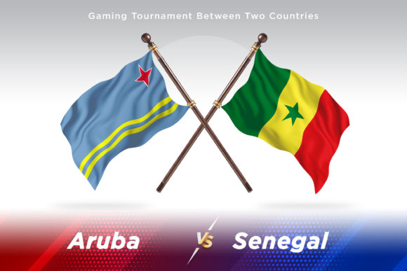 Aruba Versus Senegal Two Flags: Premium 3D Flag Assets for Modern Design