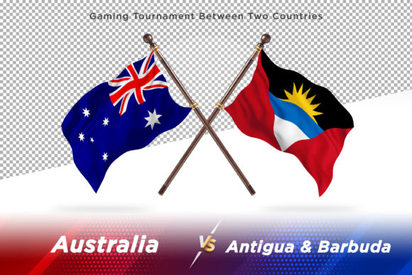 Austria Versus Antigua and Barbuda Flags: A Practical Review of the Versus Concept Illustration