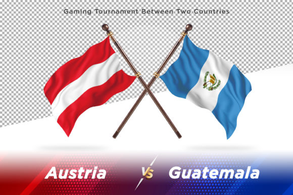 Austria Versus Guatemala Two Flags: Premium Design Asset