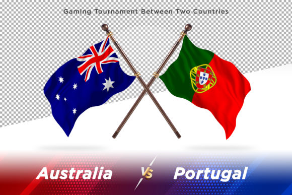 Austria Versus Portugal Two Flags