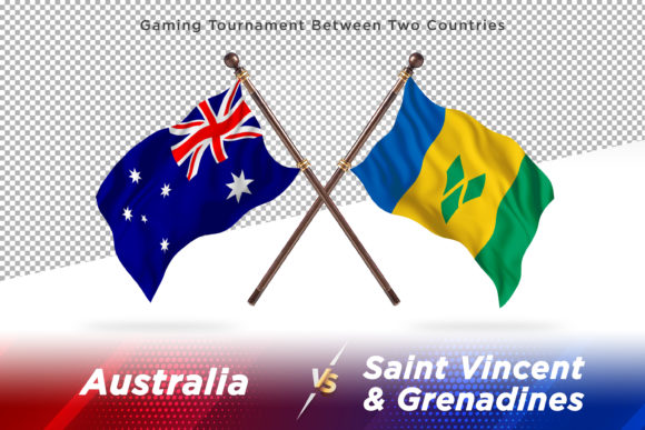 Austria Versus Saint Vincent Two Flags