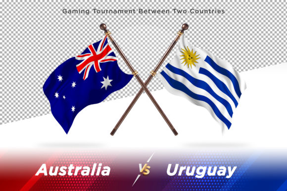 Austria Versus Uruguay Flags: Dynamic Flag Illustration
