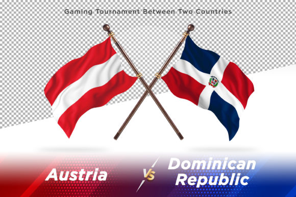 Austria vs Dominican Republic Flags: Creative Design Assets