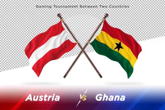 Austria vs Ghana: Premium Flag Illustration for Designers